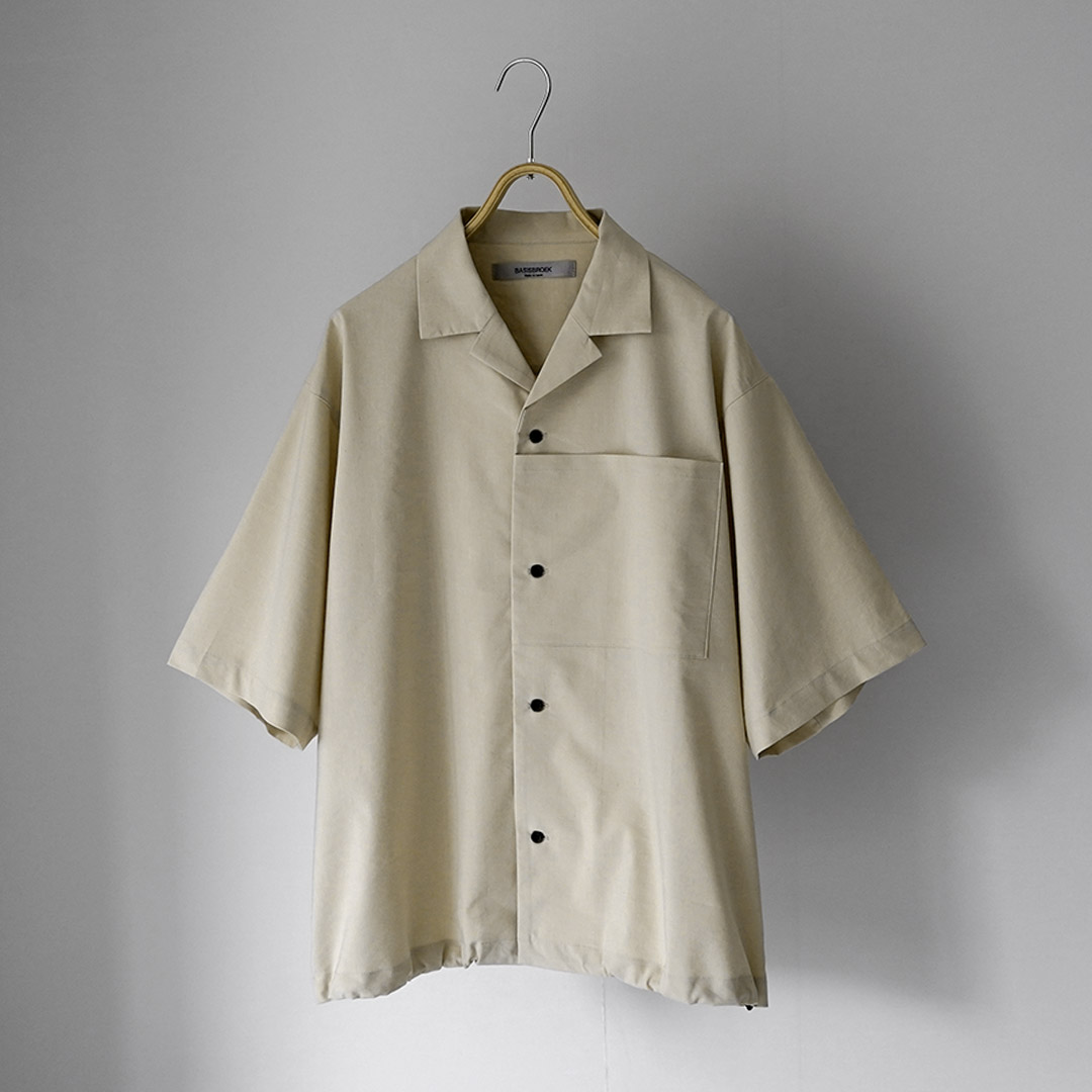 BASISBROEK（バージスブルック） ディーン リネン混ストレッチ オープンカラーシャツ 日本製 / メンズ 半袖シャツ |  | 04