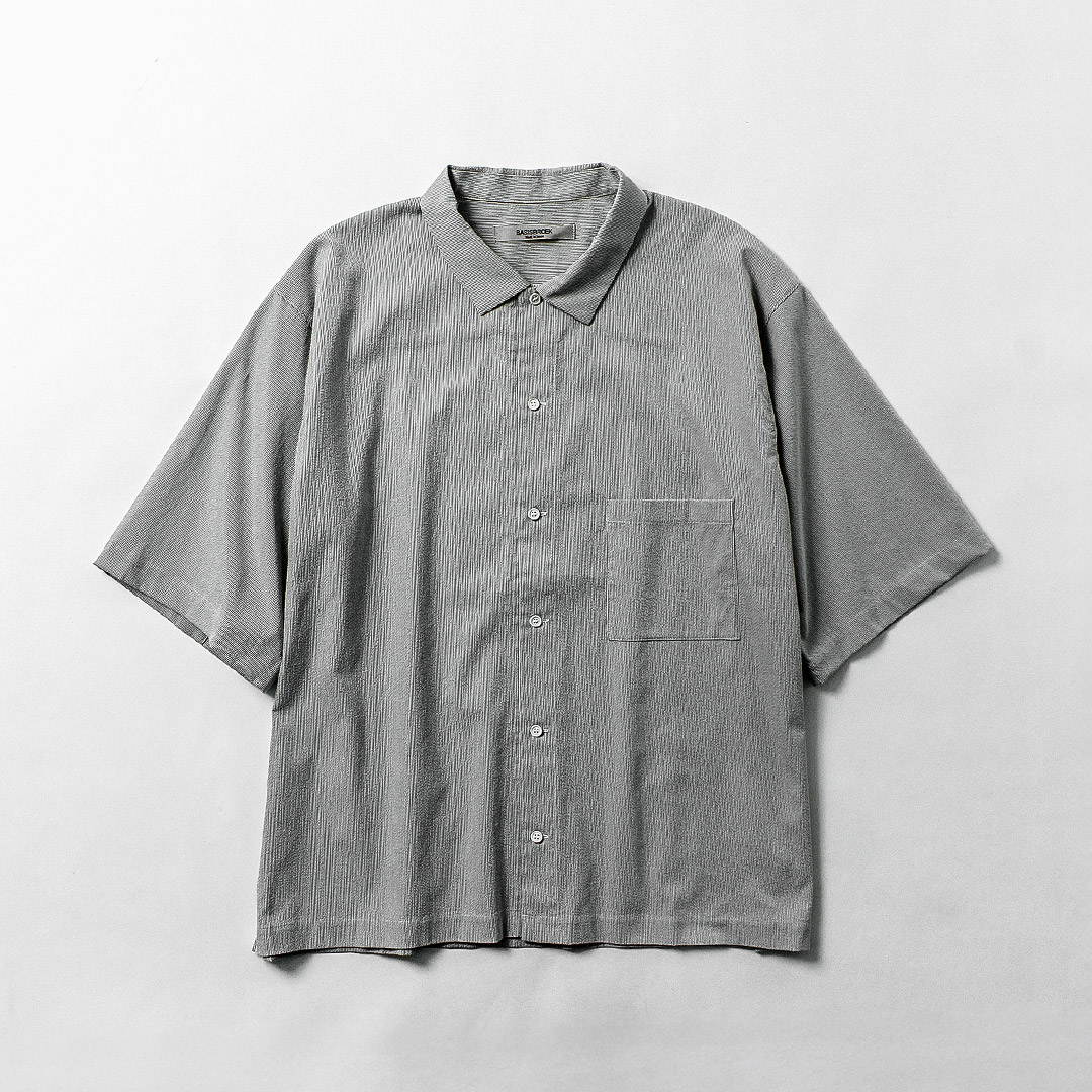 BASISBROEK（バージスブルック） プッテン シアサッカー サイドジップ 半袖シャツ 日本製 / メンズ |  | 04