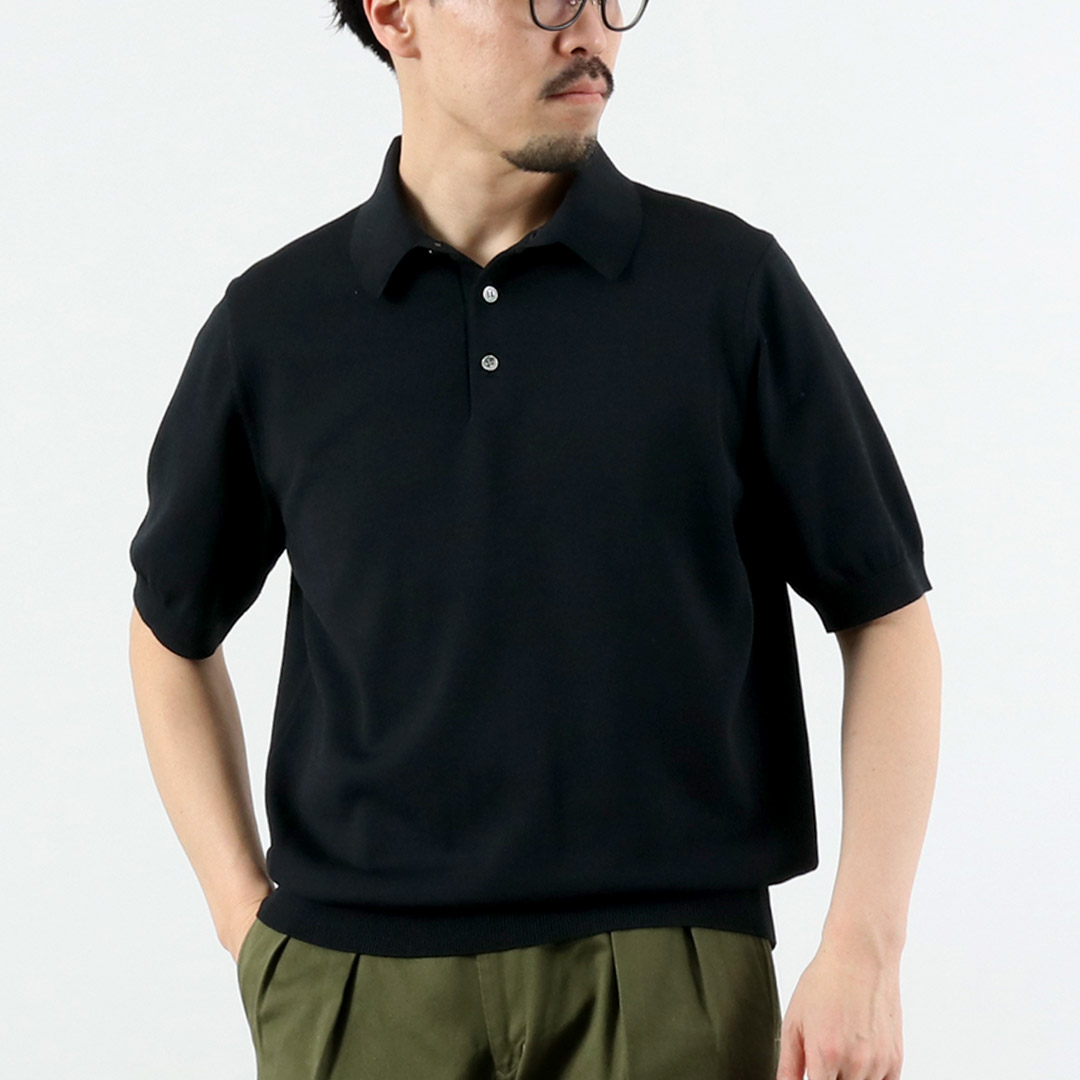 RINASCENTE（リナシェンテ） 別注 12G天竺 ハイブリッド ウォッシャブル ポロシャツ 日本製 / メンズ 半袖 ニット |  | 04
