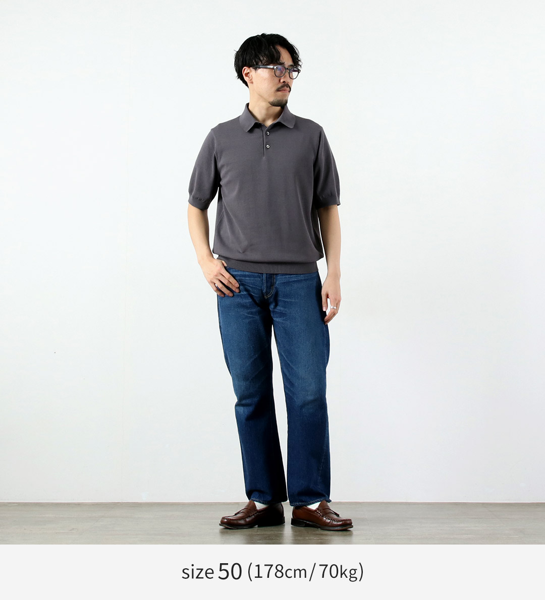 RINASCENTE（リナシェンテ） 別注 12G天竺 ハイブリッド ウォッシャブル ポロシャツ 日本製 / メンズ 半袖 ニット |  | 07