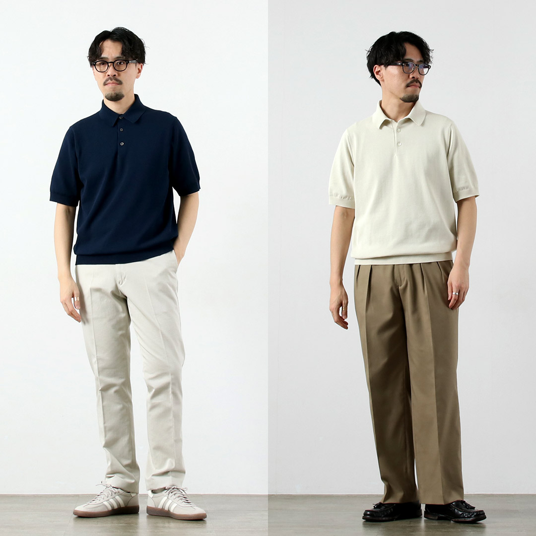 RINASCENTE（リナシェンテ） 別注 12G天竺 ハイブリッド ウォッシャブル ポロシャツ 日本製 / メンズ 半袖 ニット |  | 08