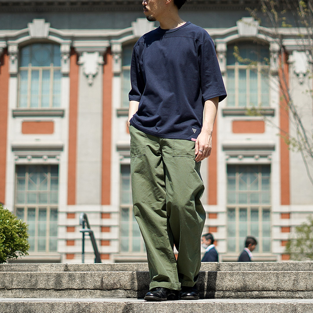 Blue refabric（ブルーリファブリック） ワイドベイカーパンツ リップストップ 日本製 / メンズ ベーカーパンツファティーグパンツ 硫化染め |  | 11