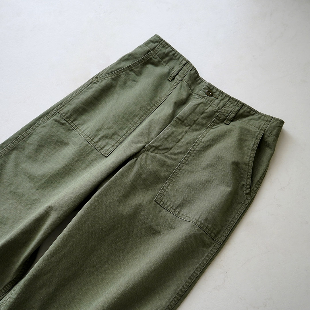 Blue refabric（ブルーリファブリック） ワイドベイカーパンツ リップストップ 日本製 / メンズ ベーカーパンツファティーグパンツ 硫化染め |  | 06