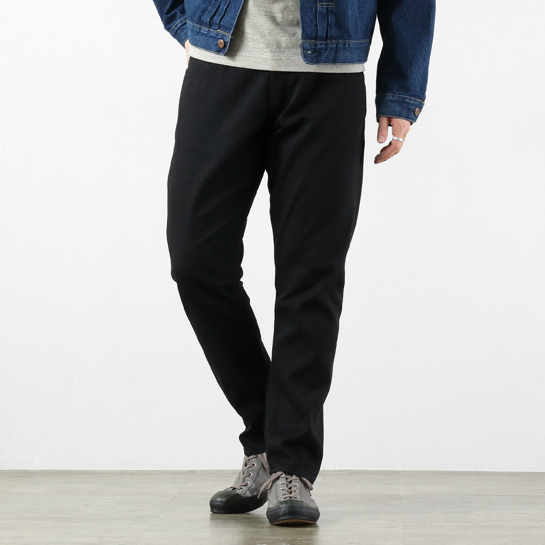 Blue refabric（ブルーリファブリック） 8oz セミワイドテーパード 5Pブラックジーンズ 日本製 / メンズ デニム 夏デニム  デニム ジーパン | JAPAN BLUE JEANS | 01