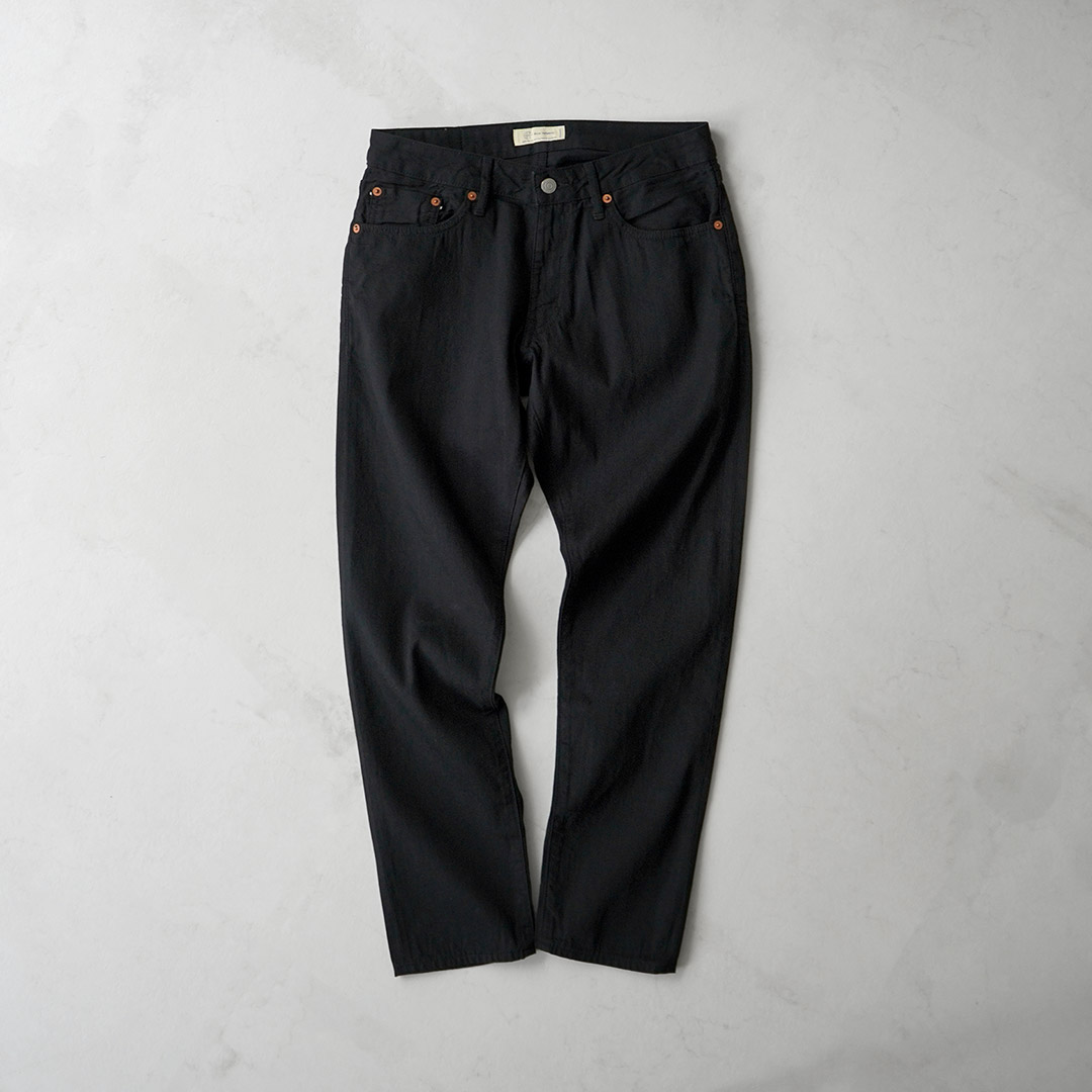 Blue refabric（ブルーリファブリック） 8oz セミワイドテーパード 5Pブラックジーンズ 日本製 / メンズ デニム 夏デニム  デニム ジーパン | JAPAN BLUE JEANS | 02