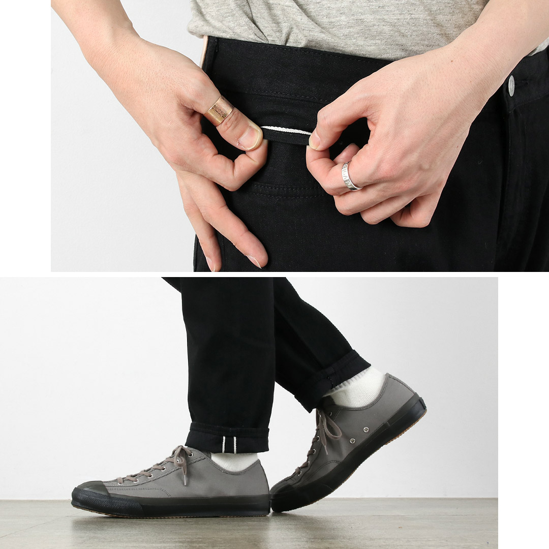 Blue refabric（ブルーリファブリック） 8oz セミワイドテーパード 5Pブラックジーンズ 日本製 / メンズ デニム 夏デニム  デニム ジーパン | JAPAN BLUE JEANS | 10