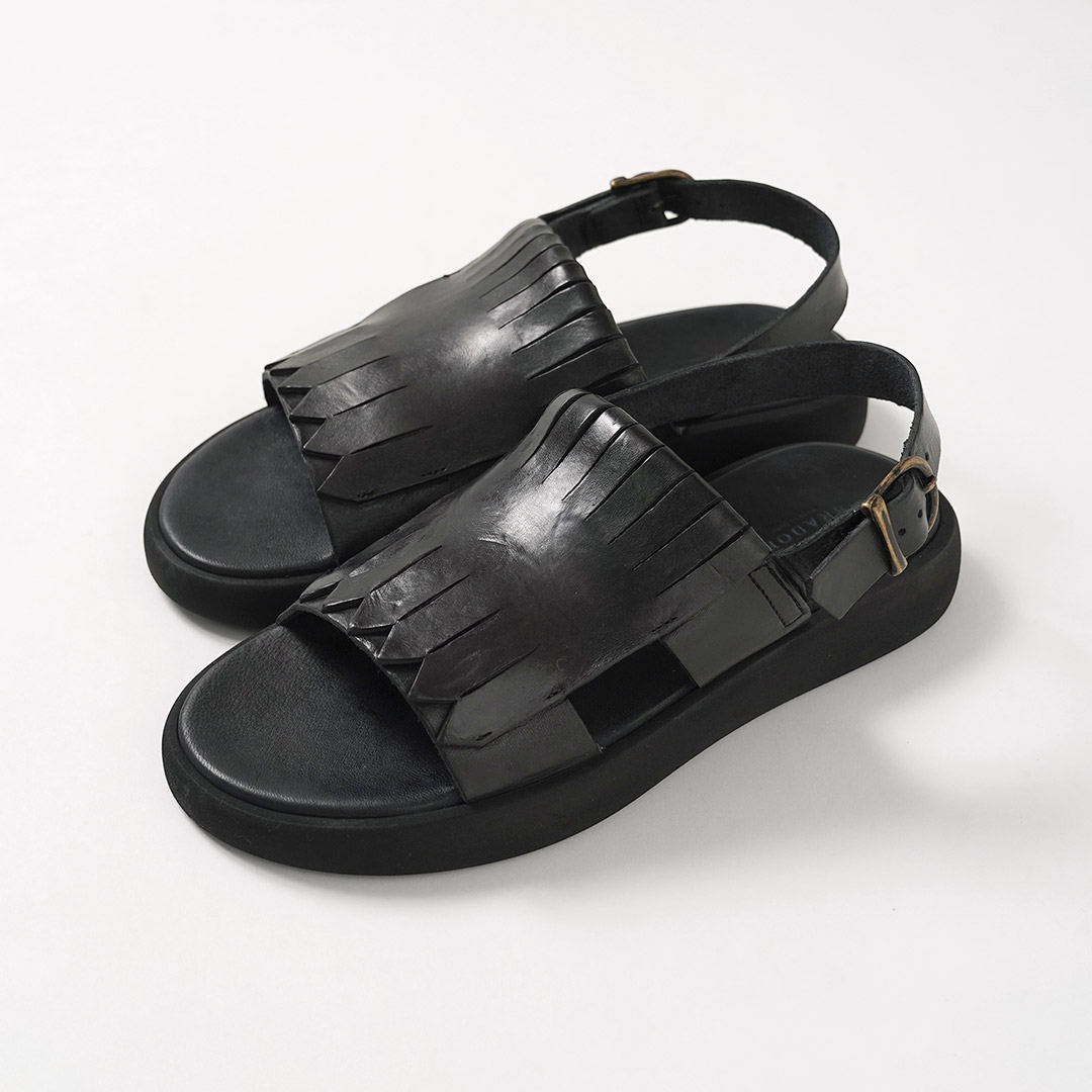 BRADOR（ブラドール） フリンジ プラットフォーム レザーサンダル イタリア製 / メンズ ハンドメイド | BRADOR | 01