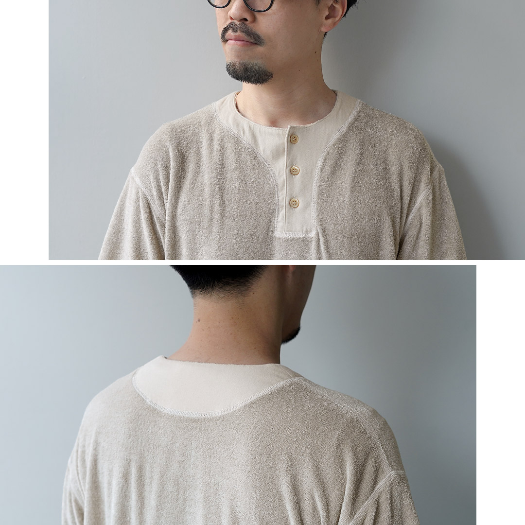 KEMA DESIGNS（ケマデザインズ） リネンパイル オフセット ヘンリーネックTシャツ 日本製 / メンズ 半袖 |  | 10