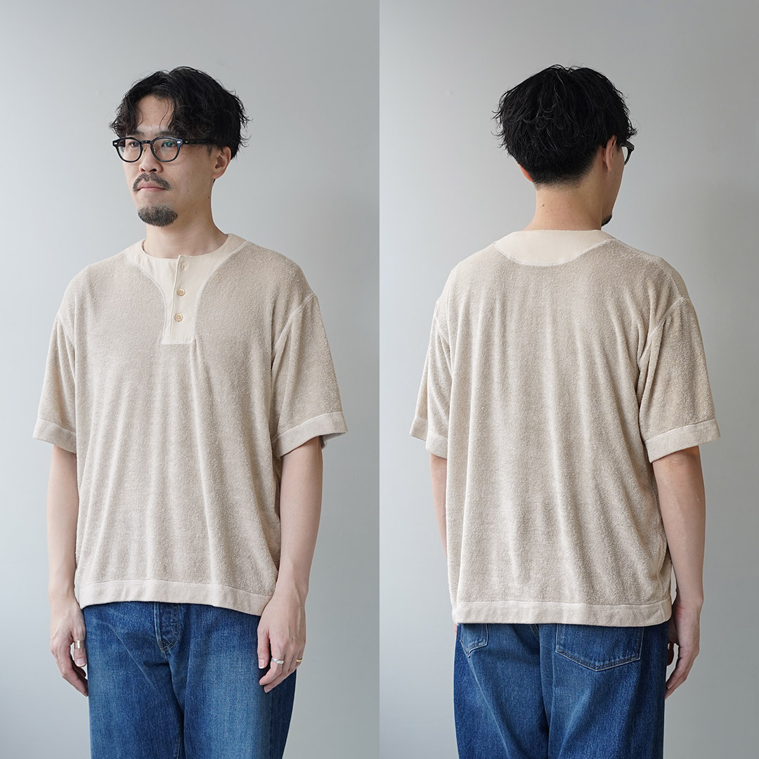 KEMA DESIGNS（ケマデザインズ） リネンパイル オフセット ヘンリーネックTシャツ 日本製 / メンズ 半袖 |  | 13