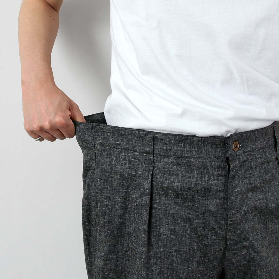 KEMA DESIGNS（ケマデザインズ） タック レイジーパンツ 日本製 / メンズ 麻 イージーパンツ スラックス |  | 10