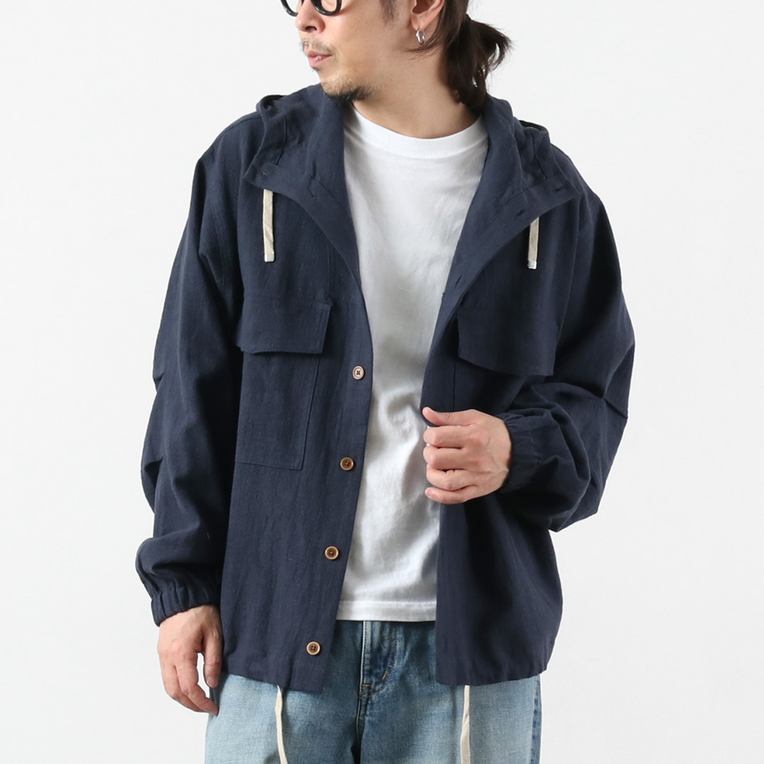 KEMA DESIGNS（ケマデザインズ） 綿麻 アンイーブン ビーチパーカ 日本製 / メンズ ラミー | kema designs | 02