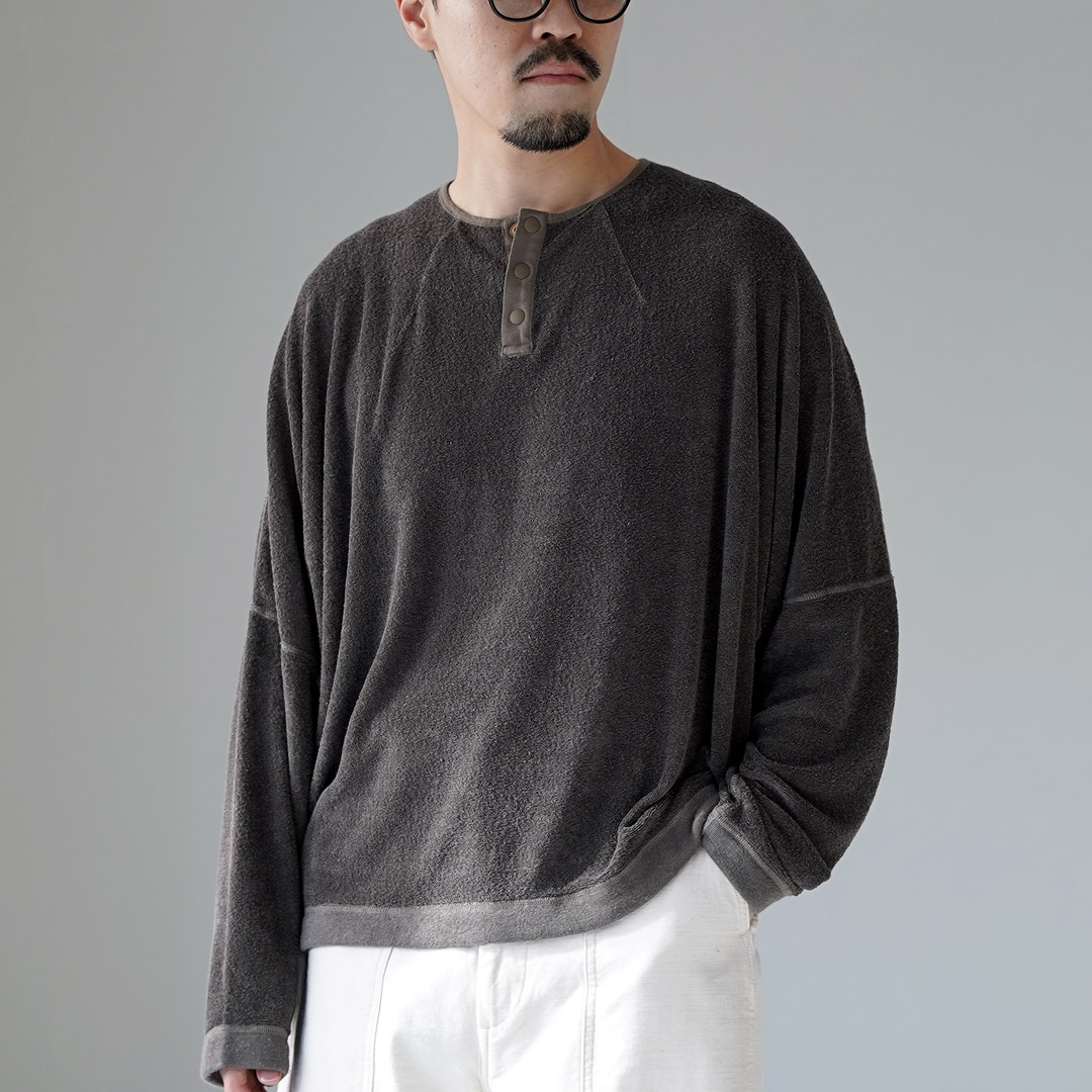 KEMA DESIGNS（ケマデザインズ） リネンパイル ヘンリーネック プルオーバー / 長袖トップス カットソーロンT | kema designs | 02