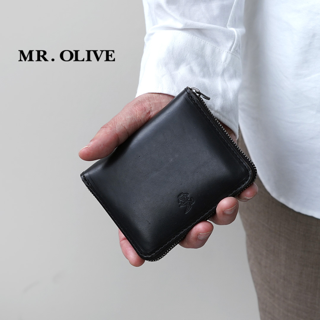 MR.OLIVE（ミスターオリーブ） コンパクト ジップウォレット ホーウィン クロムエクセルレザー 財布 日本製 / メンズ | MR.OLIVE
