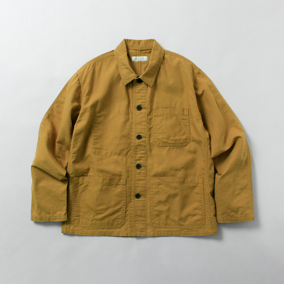 Blue refabric（ブルーリファブリック） ダック フレンチカバーオールジャケット 日本製 / メンズ | JAPAN BLUE JEANS | 04