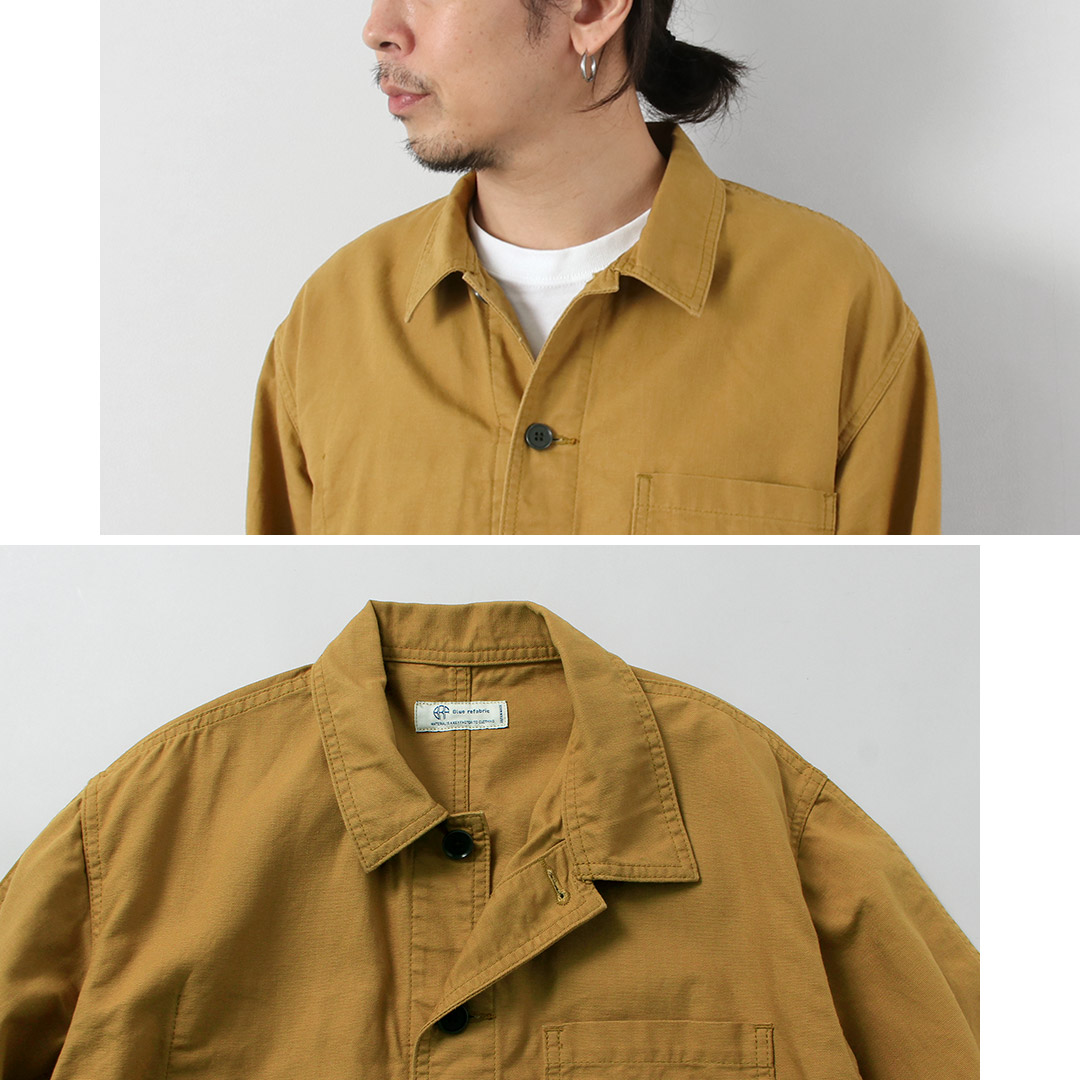 Blue refabric（ブルーリファブリック） ダック フレンチカバーオールジャケット 日本製 / メンズ | JAPAN BLUE JEANS | 09