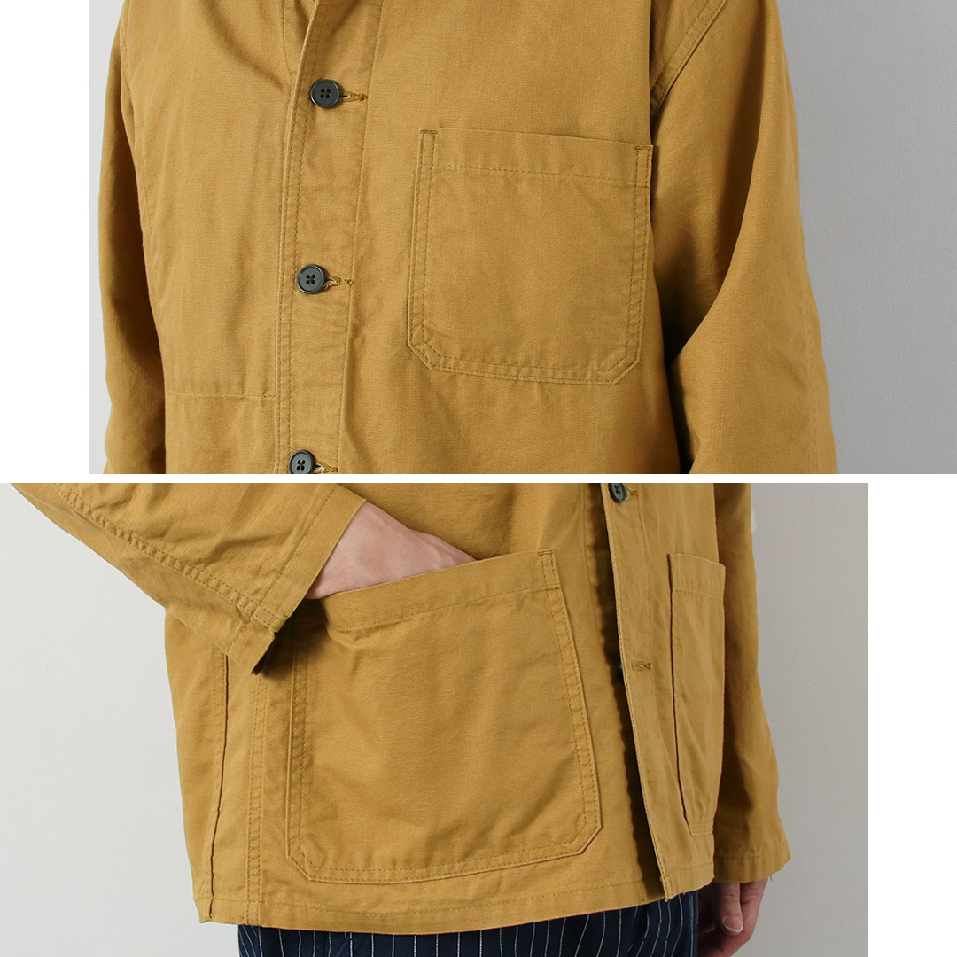 Blue refabric（ブルーリファブリック） ダック フレンチカバーオールジャケット 日本製 / メンズ | JAPAN BLUE JEANS | 11