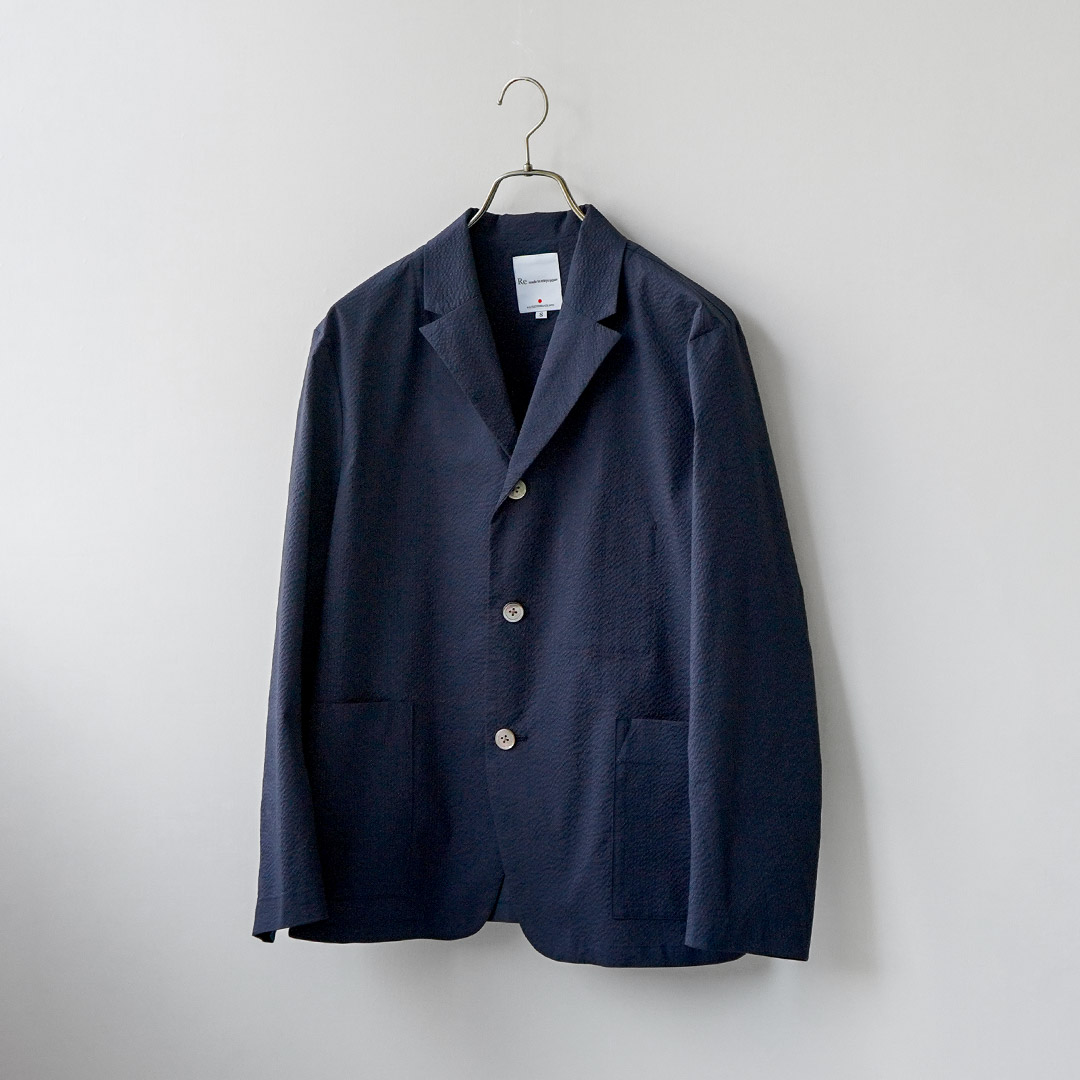 RE MADE IN TOKYO JAPAN（アールイー） クールマックス シアサッカー 3Bジャケット テーラード 日本製 / メンズ COOLMAX | Re made in tokyo japan | 04