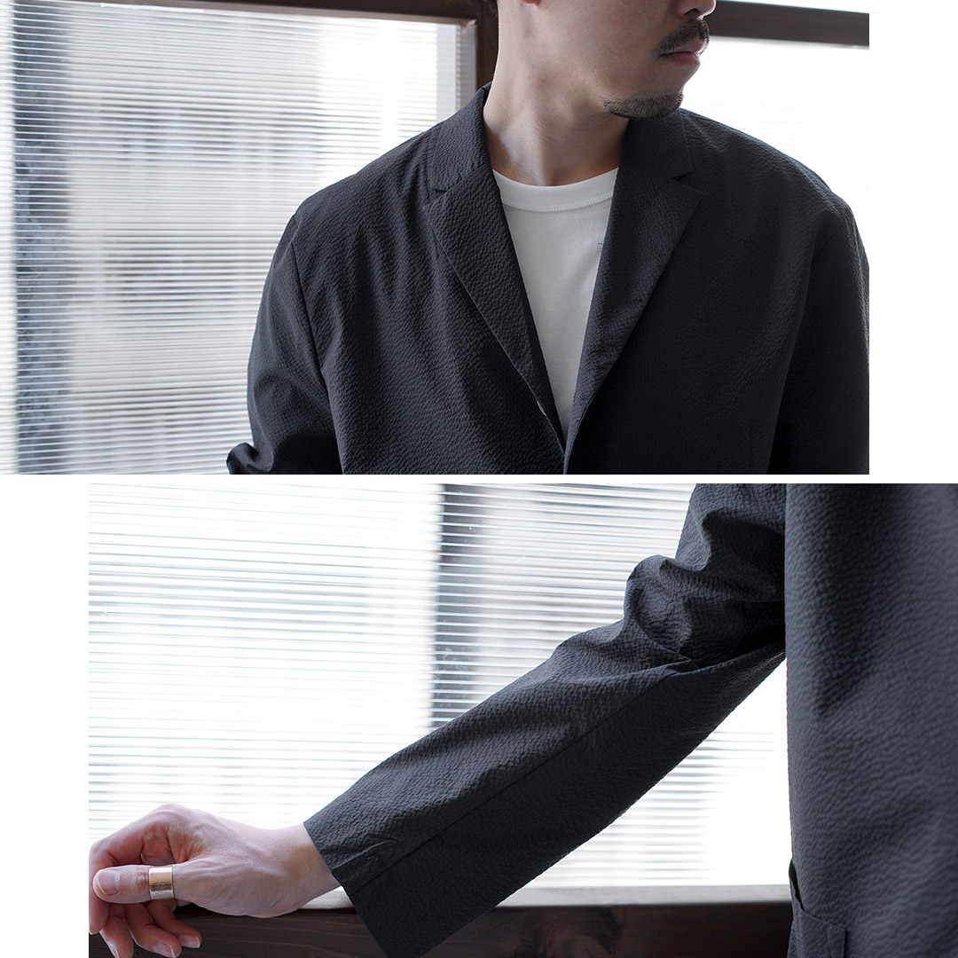 RE MADE IN TOKYO JAPAN（アールイー） クールマックス シアサッカー 3Bジャケット テーラード 日本製 / メンズ COOLMAX | Re made in tokyo japan | 06