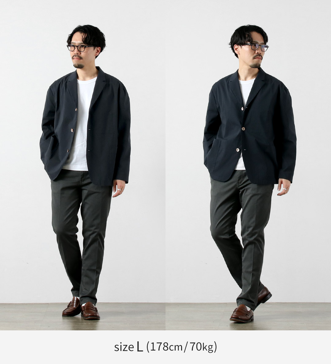 RE MADE IN TOKYO JAPAN（アールイー） クールマックス シアサッカー 3Bジャケット テーラード 日本製 / メンズ COOLMAX | Re made in tokyo japan | 07
