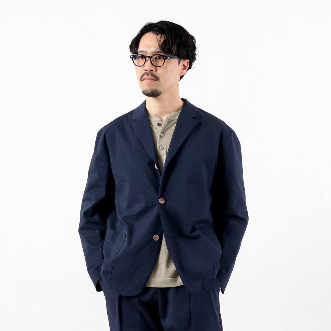 RE MADE IN TOKYO JAPAN（アールイー） クールマックス シアサッカー 3Bジャケット テーラード 日本製 / メンズ COOLMAX | Re made in tokyo japan | 11