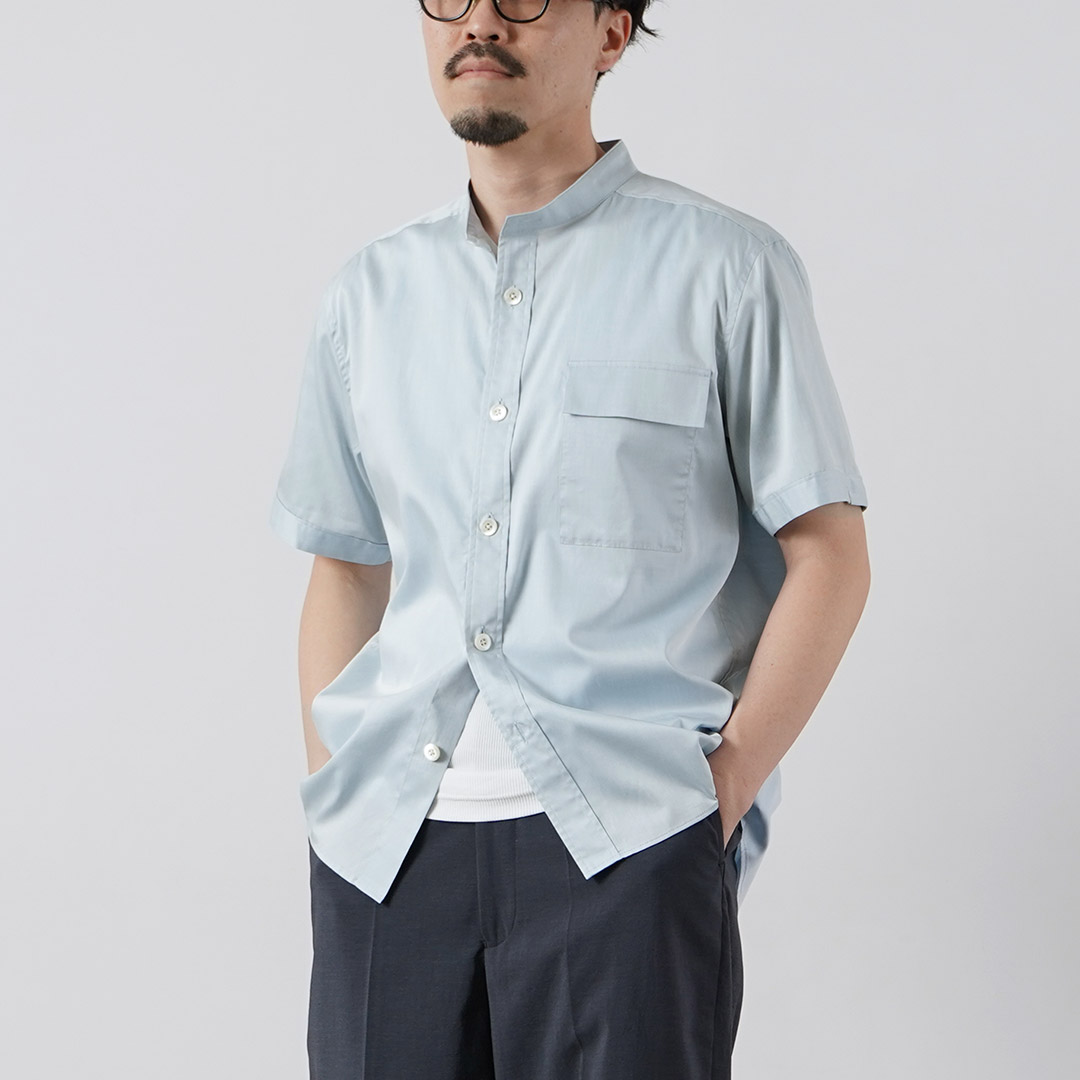 RE MADE IN TOKYO JAPAN（アールイー） 200番双糸 シャンブレーツイル 半袖 CPOシャツ 日本製 / メンズ | Re made in tokyo japan | 02