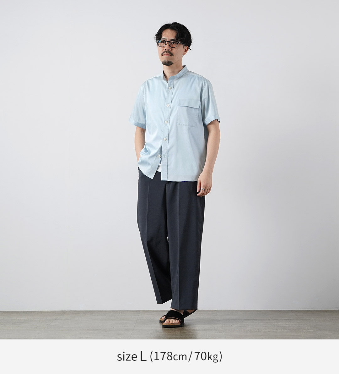 RE MADE IN TOKYO JAPAN（アールイー） 200番双糸 シャンブレーツイル 半袖 CPOシャツ 日本製 / メンズ | Re made in tokyo japan | 07