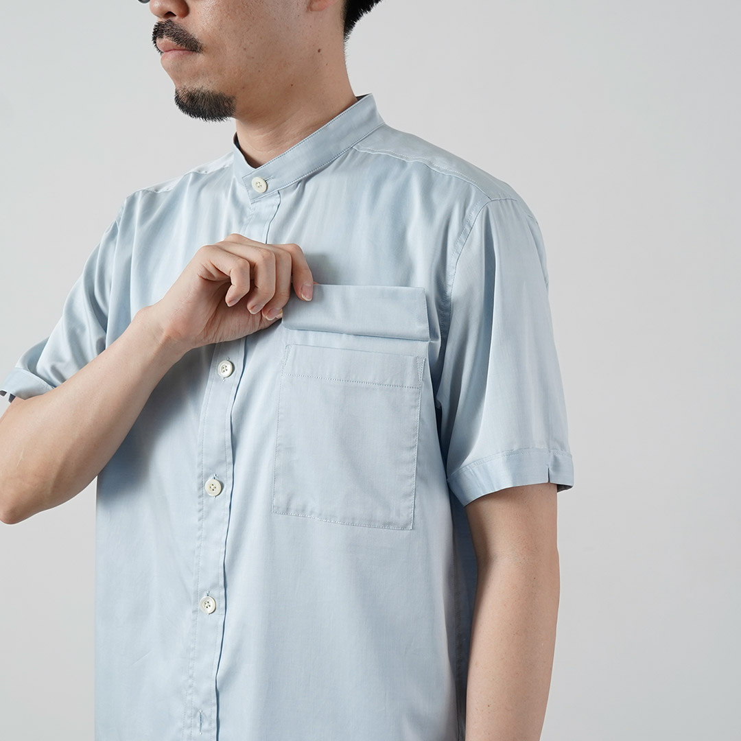 RE MADE IN TOKYO JAPAN（アールイー） 200番双糸 シャンブレーツイル 半袖 CPOシャツ 日本製 / メンズ | Re made in tokyo japan | 13