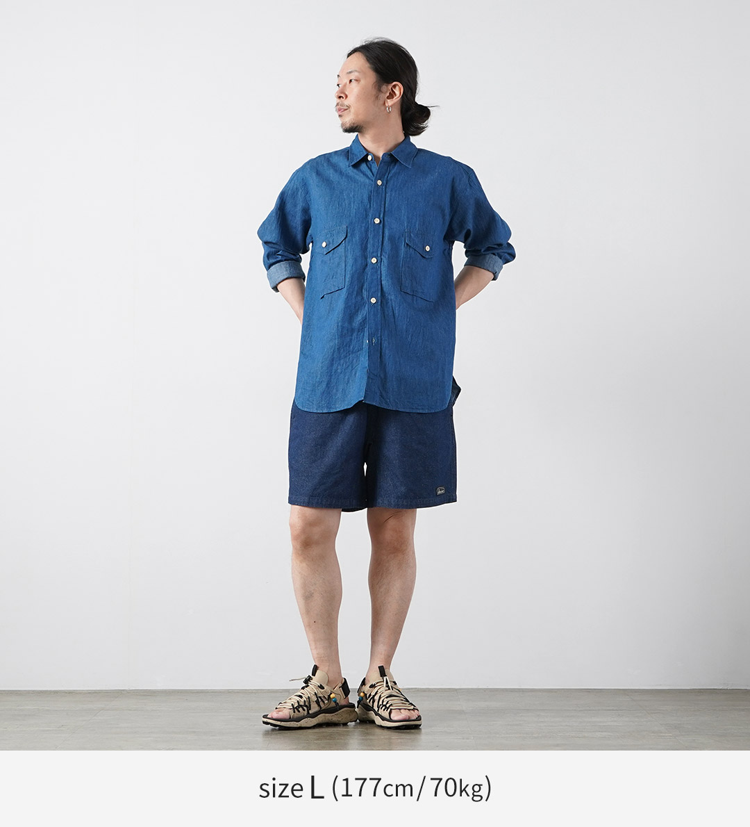 GOHEMP（ゴーヘンプ） ヘンプ ジャムショーツ 7.5ozデニム / メンズ 半