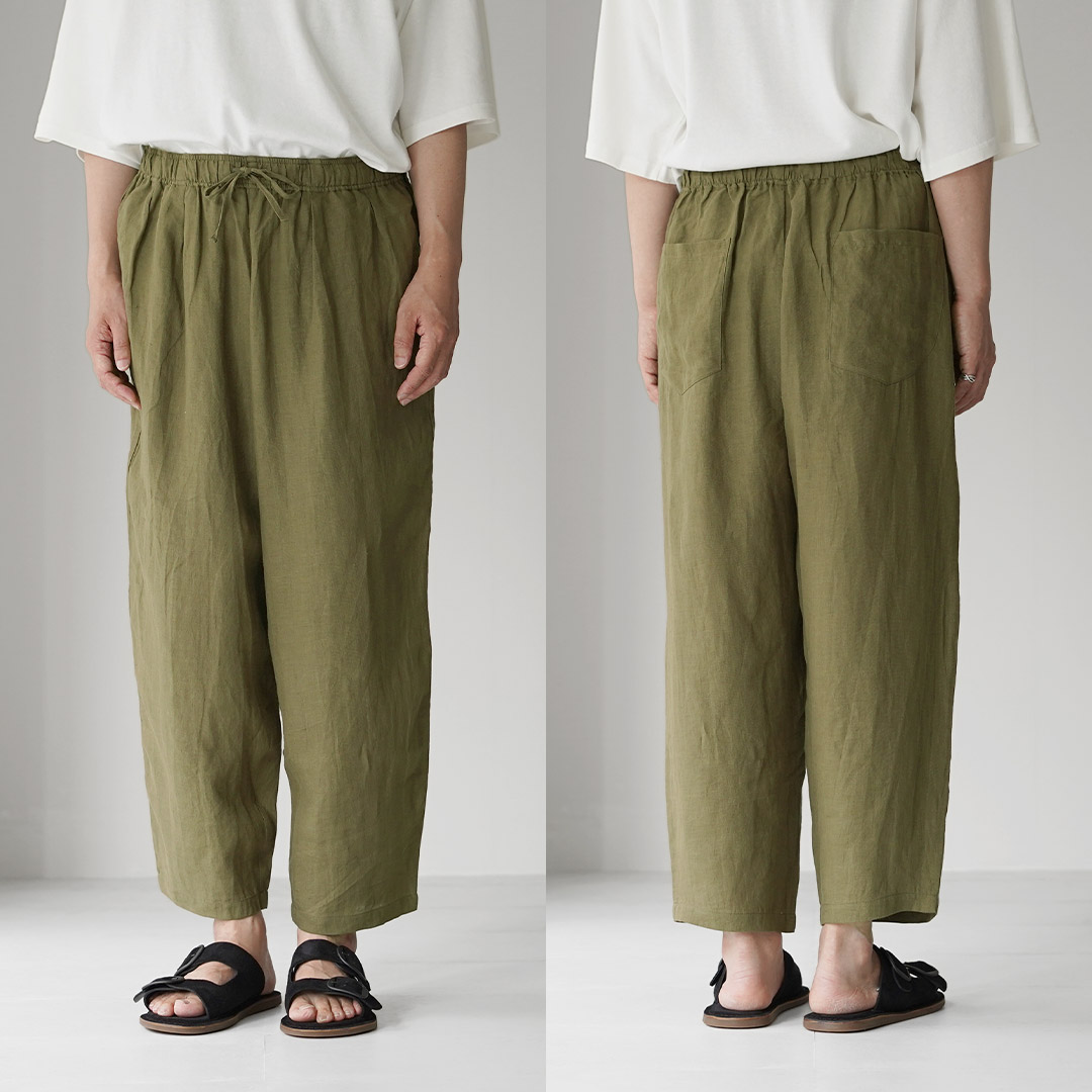 GOHEMP（ゴーヘンプ） グリーンヒル パンツ ヘンプブロード / メンズ テーパード ウエストゴム 七分丈 クロップド 麻 | GOHEMP | 13