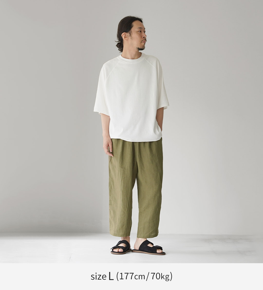 GOHEMP（ゴーヘンプ） グリーンヒル パンツ ヘンプブロード / メンズ テーパード ウエストゴム 七分丈 クロップド 麻 | GOHEMP | 05
