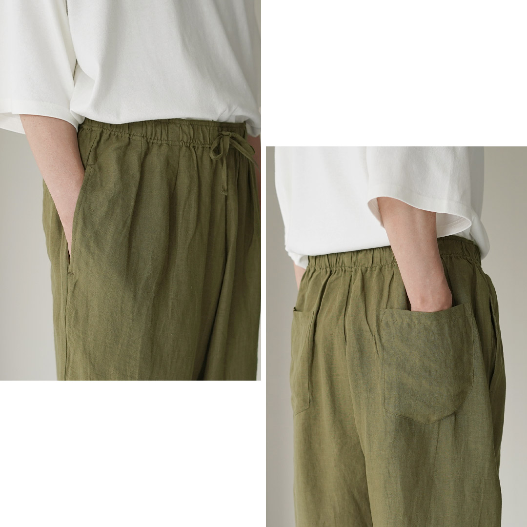 GOHEMP（ゴーヘンプ） グリーンヒル パンツ ヘンプブロード / メンズ テーパード ウエストゴム 七分丈 クロップド 麻 | GOHEMP | 11