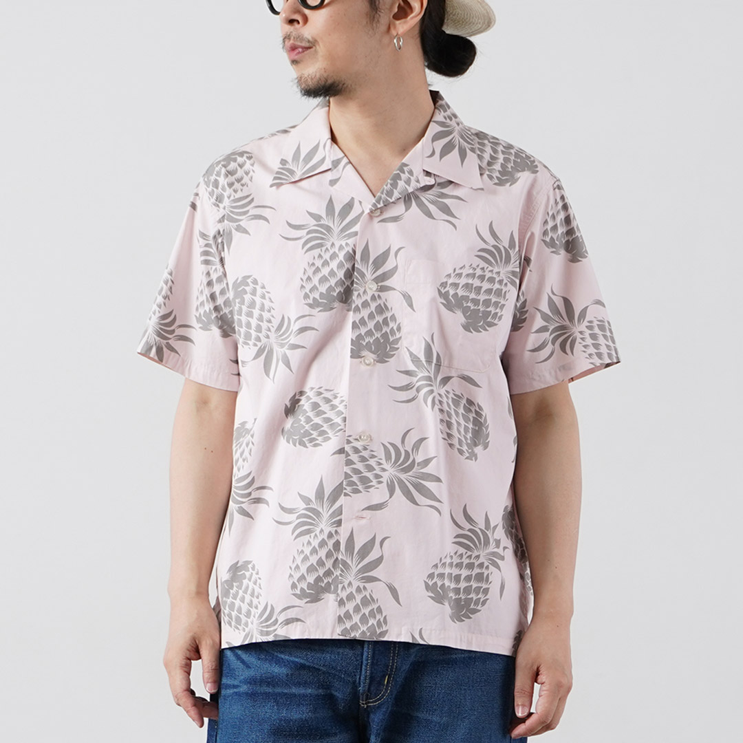DUKE KAHANAMOKU（デューク カハナモク） デュークス・パイナップル アロハシャツ 日本製 / メンズ 半袖 オープンカラー | DUKE KAHANAMOKU | 01