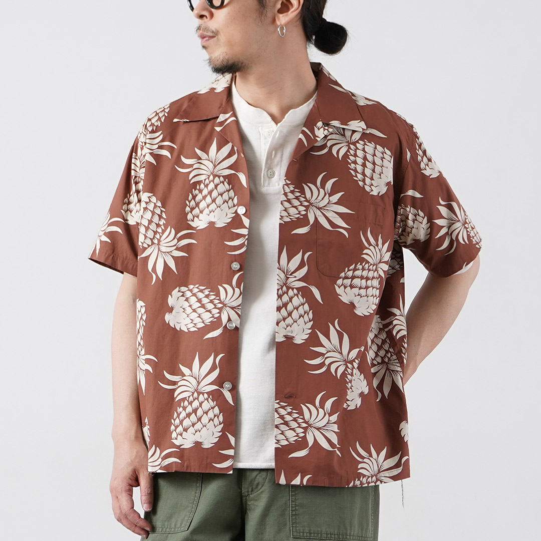 DUKE KAHANAMOKU（デューク カハナモク） デュークス・パイナップル アロハシャツ 日本製 / メンズ 半袖 オープンカラー | DUKE KAHANAMOKU | 02