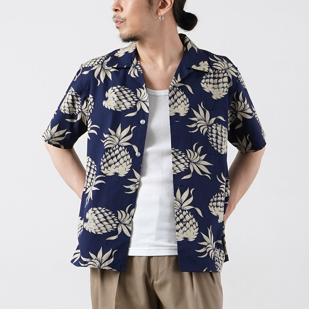 DUKE KAHANAMOKU（デューク カハナモク） デュークス・パイナップル アロハシャツ 日本製 / メンズ 半袖 オープンカラー | DUKE KAHANAMOKU | 03