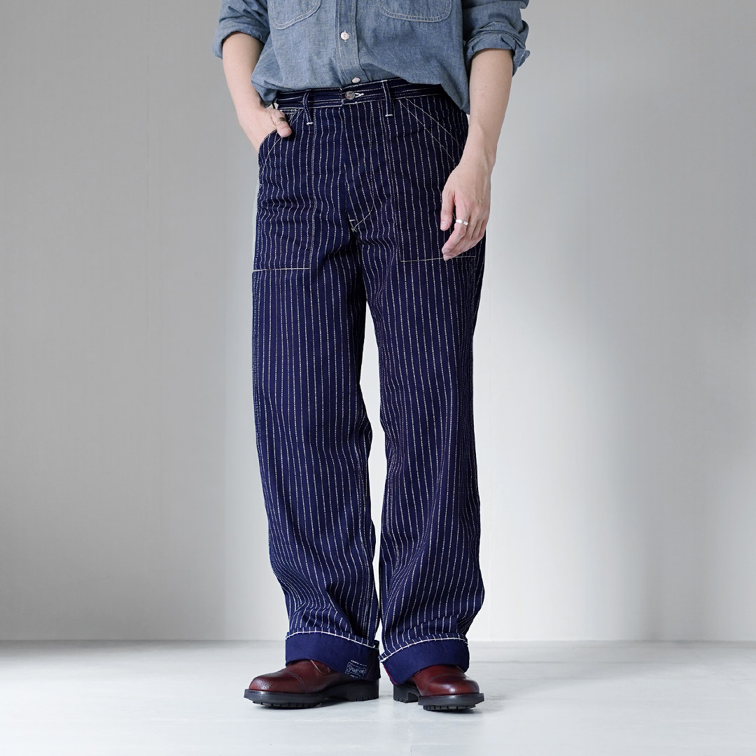 SUGAR CANE（シュガーケーン） 9oz ウォバッシュ ストライプ エンジニアパンツ 日本製 / メンズ ワーク | SUGAR CANE | 01