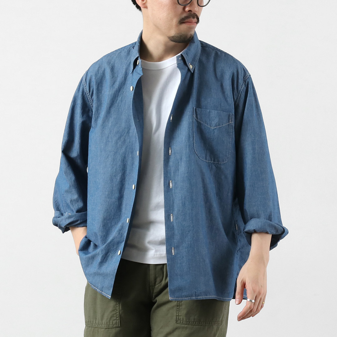 SEUVAS（ソウバス） シャンブレー 長袖 BDシャツ 日本製 / メンズ