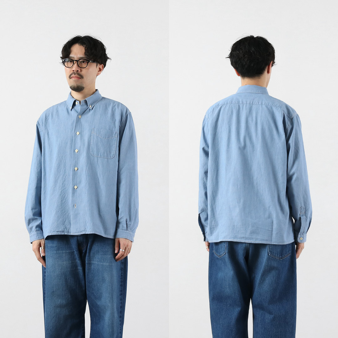 SEUVAS（ソウバス） シャンブレー 長袖 BDシャツ 日本製 / メンズ