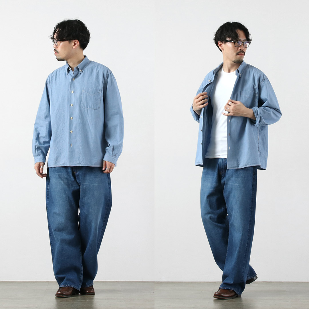 SEUVAS（ソウバス） シャンブレー 長袖 BDシャツ 日本製 / メンズ