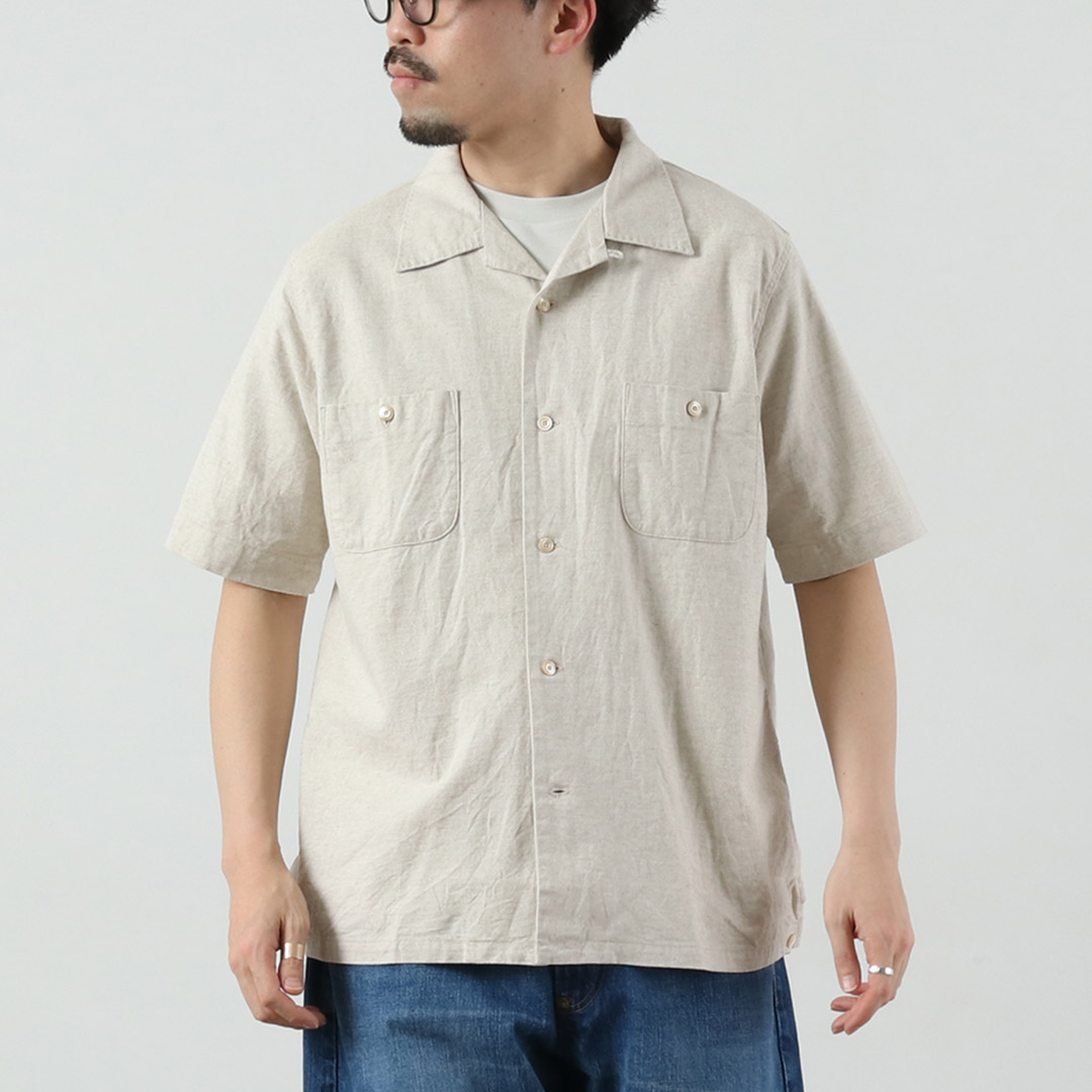 SEUVAS（ソウバス）アムンゼン ホリデーシャツ 日本製 / メンズ シャツ 半袖 オープンカラー 開襟 |  | 01