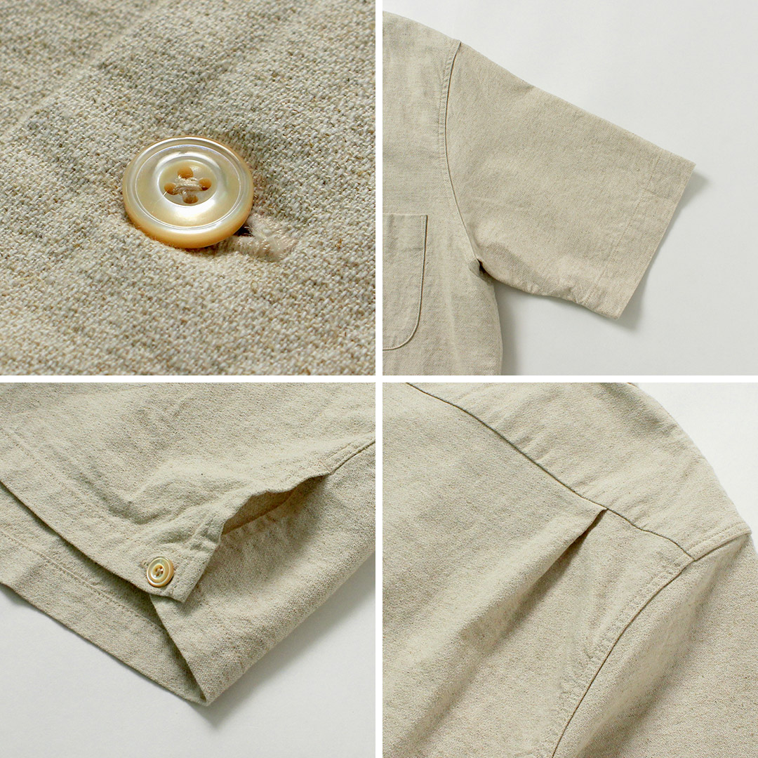 SEUVAS（ソウバス）アムンゼン ホリデーシャツ 日本製 / メンズ シャツ 半袖 オープンカラー 開襟 |  | 15