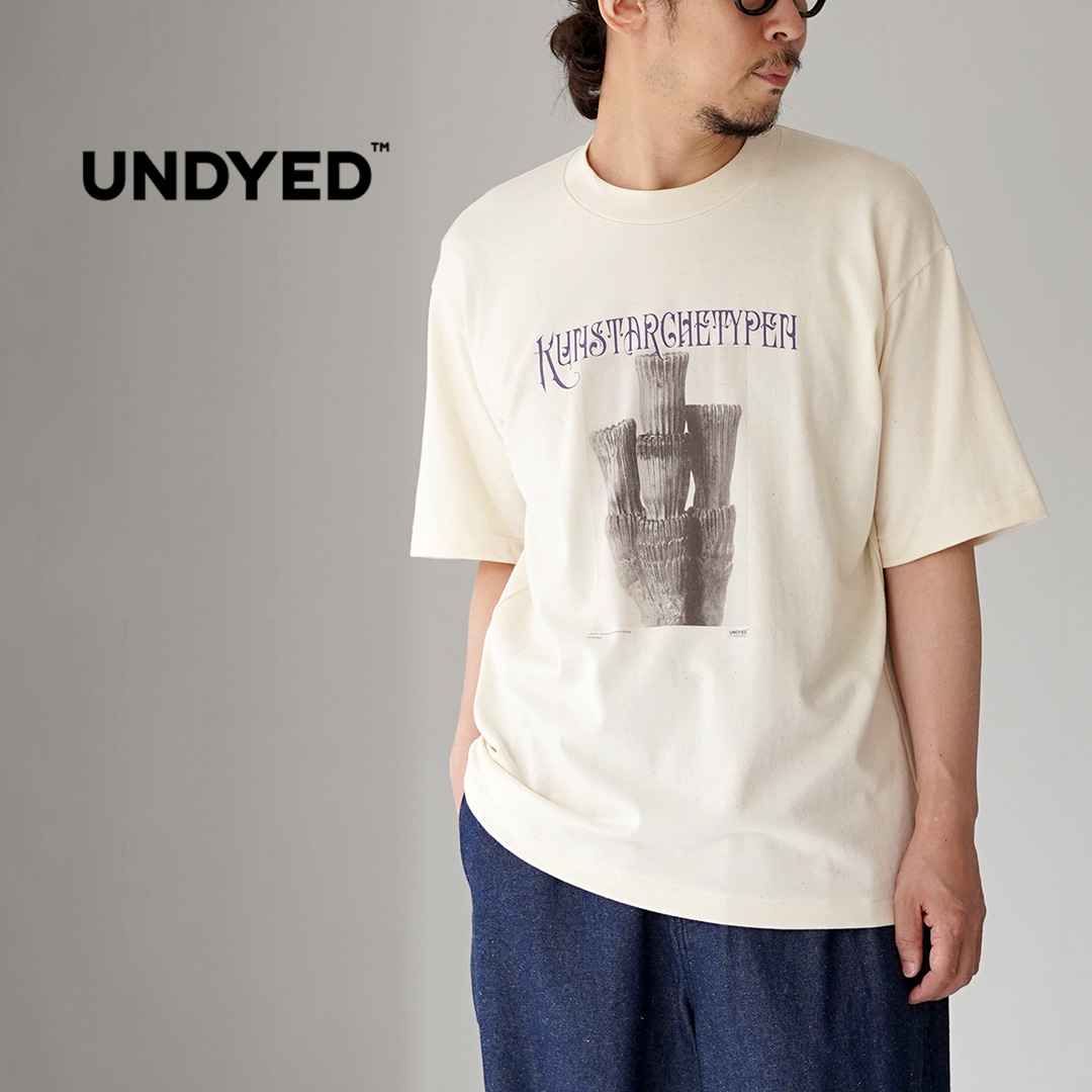 UNDYED（アンダイド） カール・ブロスフェルト プリントTシャツ 日本製 / メンズ 半袖 | UNDYED