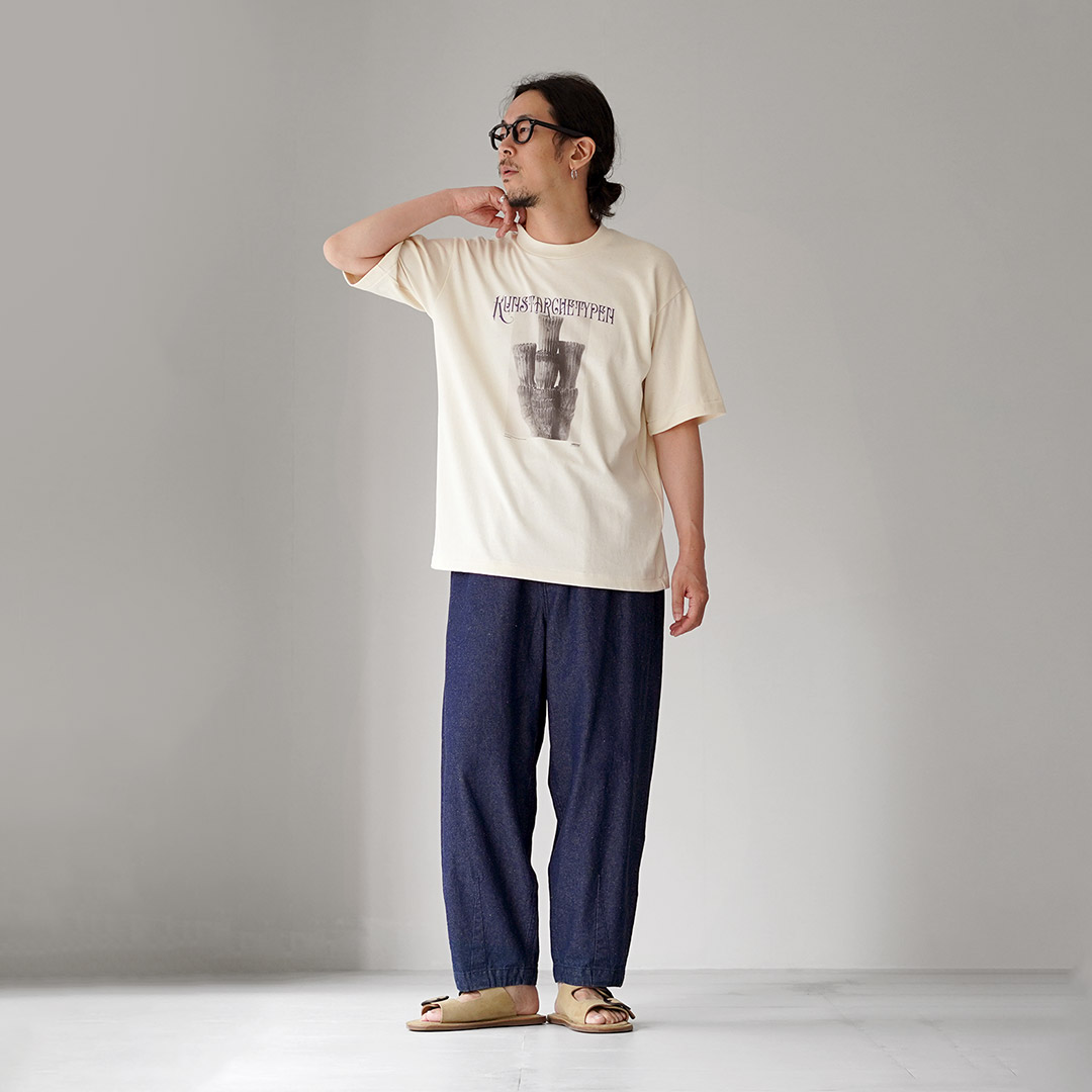 UNDYED（アンダイド） カール・ブロスフェルト プリントTシャツ 日本製 / メンズ 半袖 | UNDYED | 13