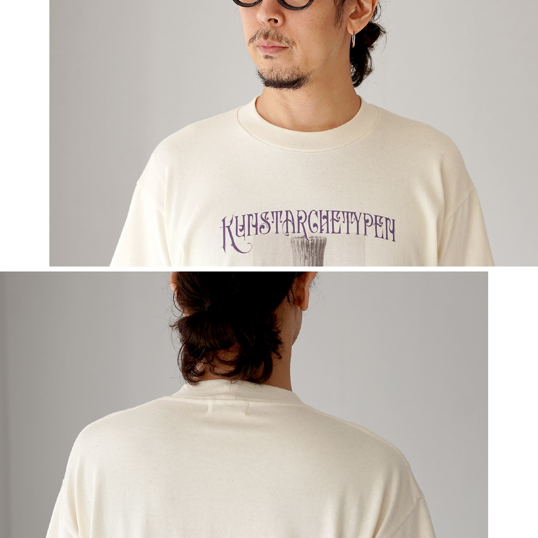 UNDYED（アンダイド） カール・ブロスフェルト プリントTシャツ 日本製 / メンズ 半袖 | UNDYED | 08