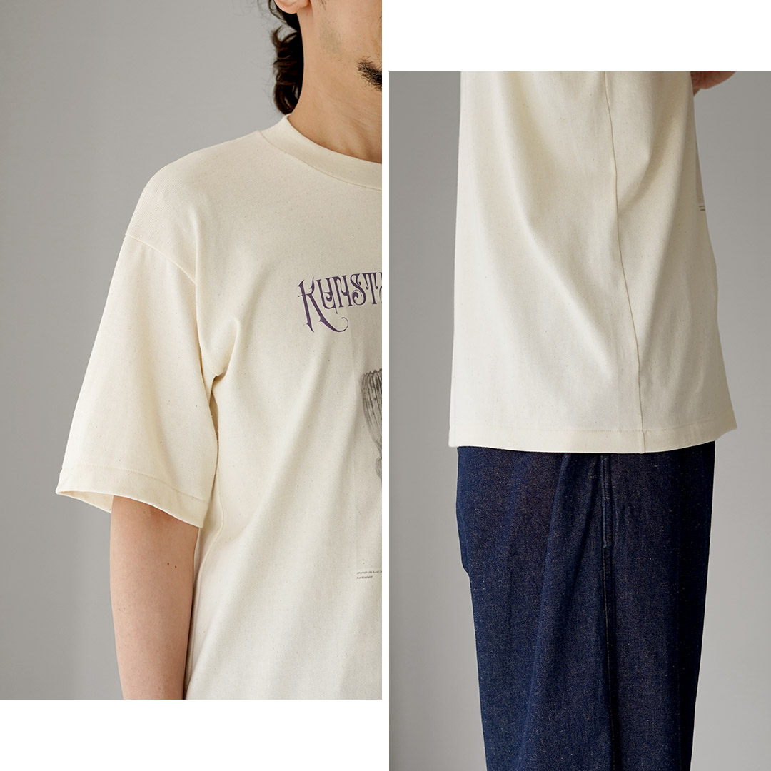UNDYED（アンダイド） カール・ブロスフェルト プリントTシャツ 日本製 / メンズ 半袖 | UNDYED | 10