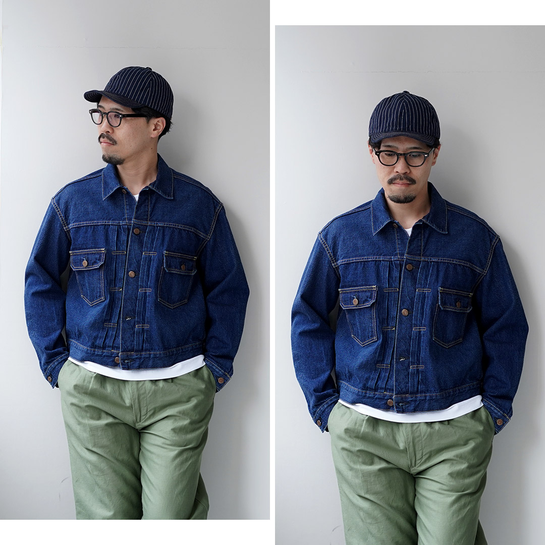 HIGHER（ハイアー） 9oz ヒッコリー×デニムキャップ 日本製 / メンズ 帽子 セルヴィッジデニム レザー | HIGHER（ファッション） | 13