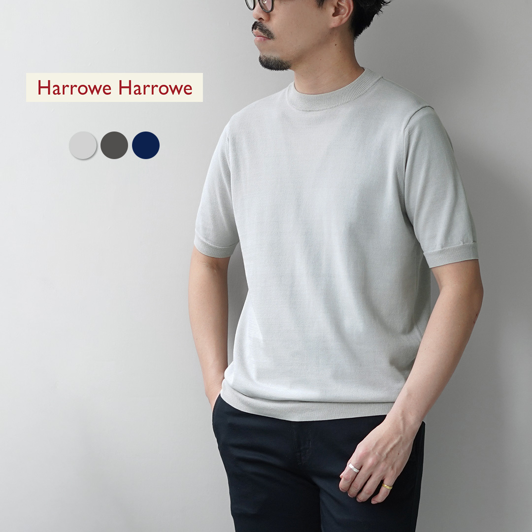 HARROWE HARROWE（ハロウハロウ） 14G アイスコットン スライトリー モックネックTシャツ / 接触冷感 半袖 メンズ | ROCOCO