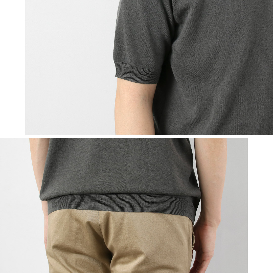 HARROWE HARROWE（ハロウハロウ） 14G アイスコットン スライトリー モックネックTシャツ / 接触冷感 半袖 メンズ | ROCOCO | 14
