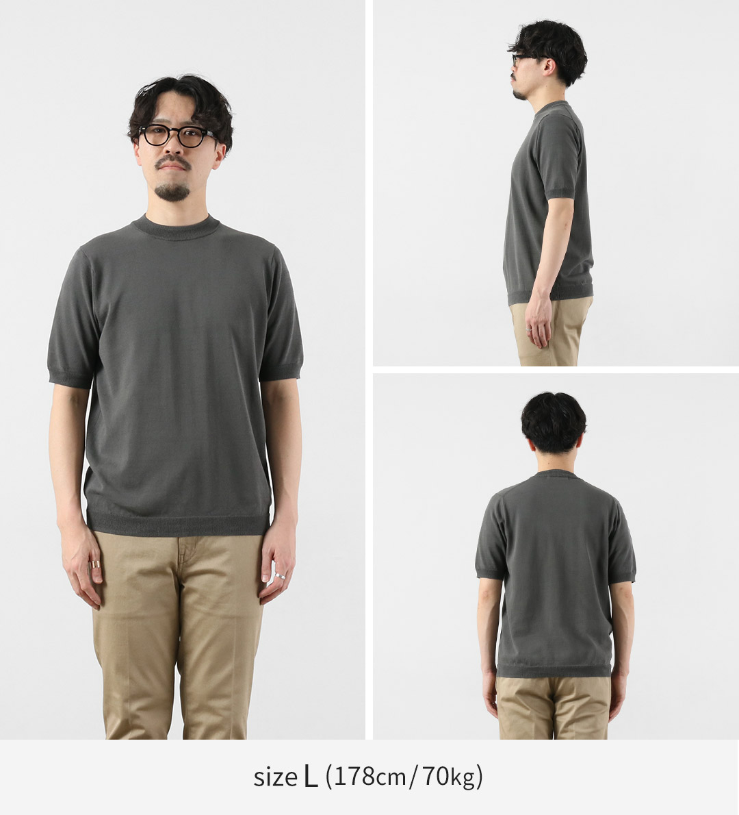 HARROWE HARROWE（ハロウハロウ） 14G アイスコットン スライトリー モックネックTシャツ / 接触冷感 半袖 メンズ | ROCOCO | 16