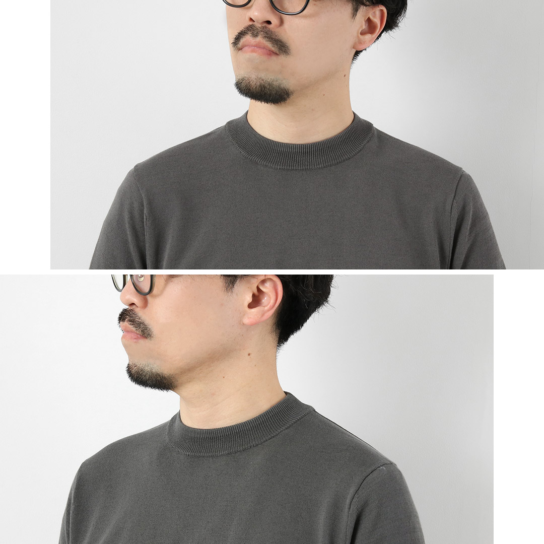 HARROWE HARROWE（ハロウハロウ） 14G アイスコットン スライトリー モックネックTシャツ / 接触冷感 半袖 メンズ | ROCOCO | 12