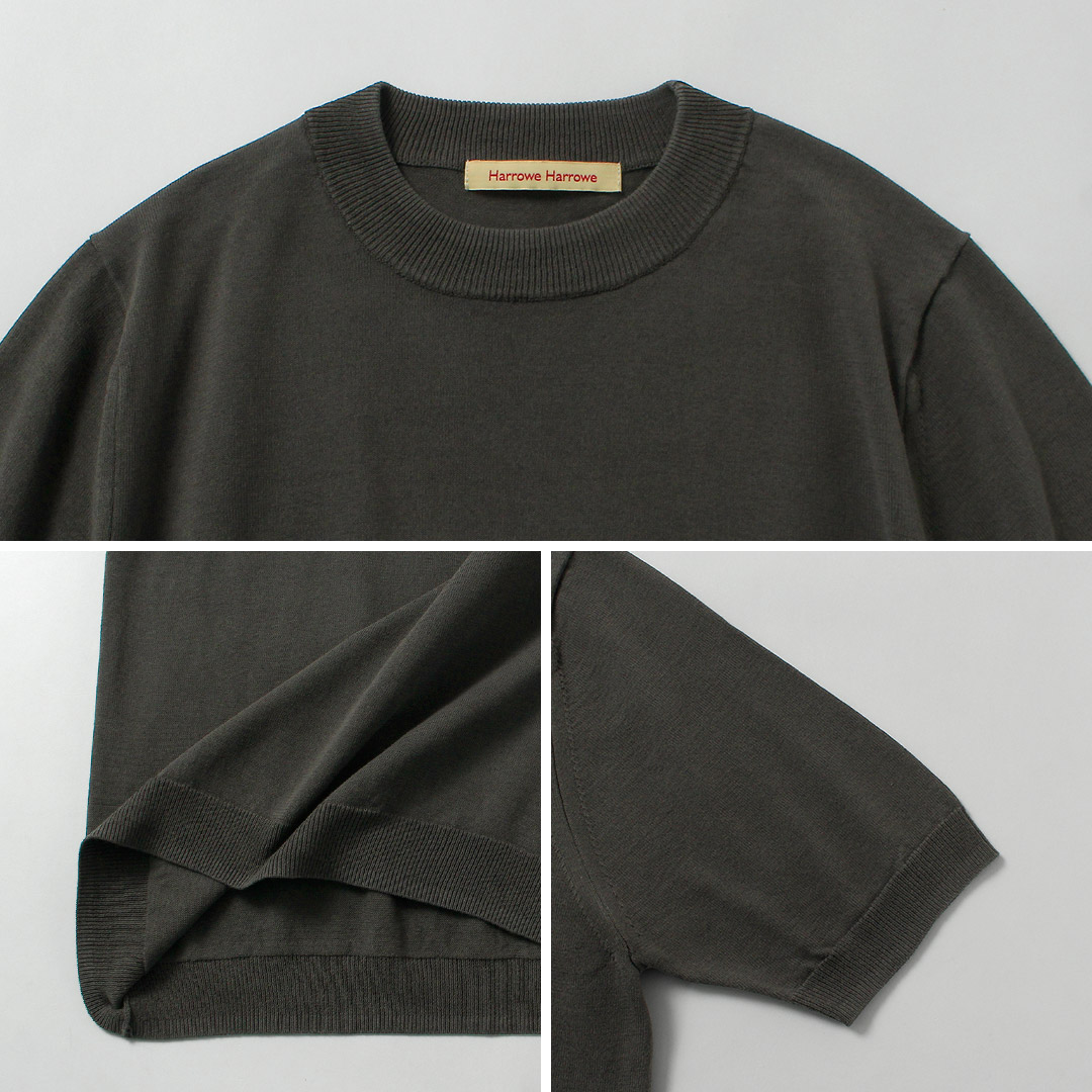 HARROWE HARROWE（ハロウハロウ） 14G アイスコットン スライトリー モックネックTシャツ / 接触冷感 半袖 メンズ | ROCOCO | 18
